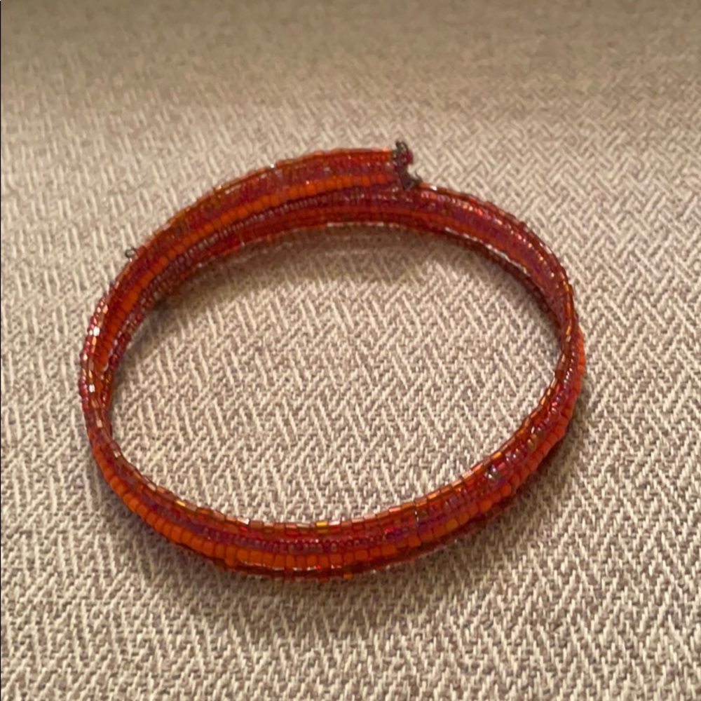 Orange beaded choker